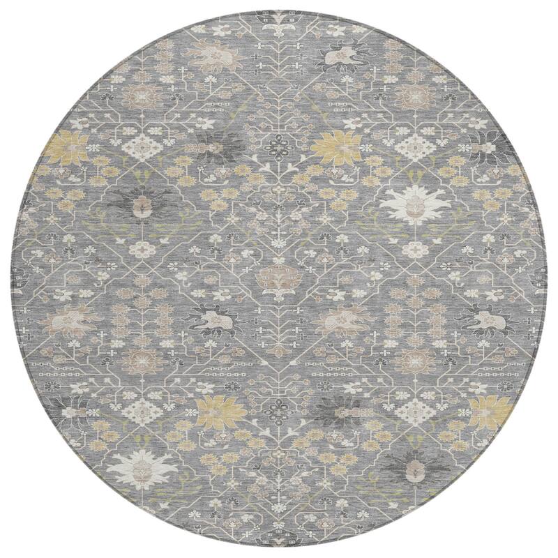 HomeRoots Oriental Traditional Rectangle Outdoor Rug