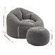 preview thumbnail 32 of 101, Microfiber High-Density Foam Bean Bag Lounge Chairs with Removable Footrest