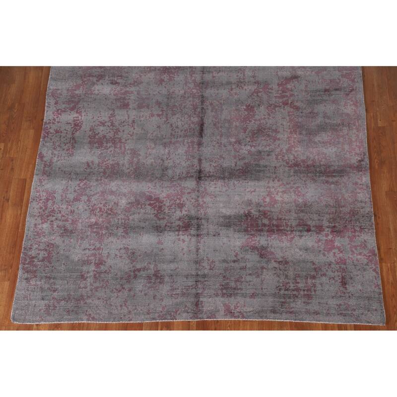 Modern Abstract Rug Handmade Bedroom Wool Carpet - 6'7"x 9'5"