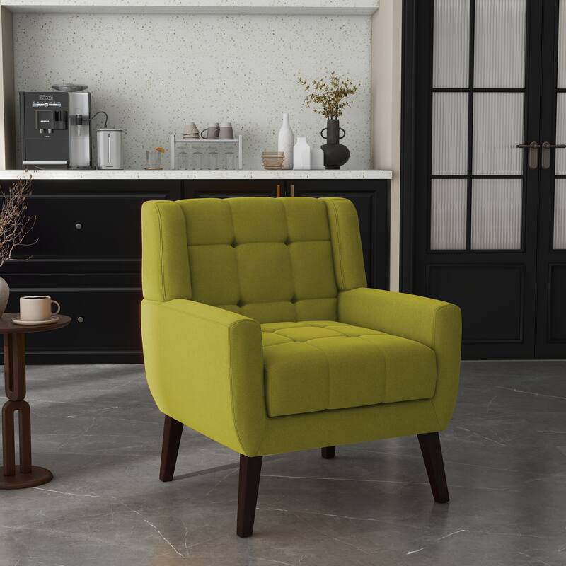 Tufted Upholstered Accent Armchair