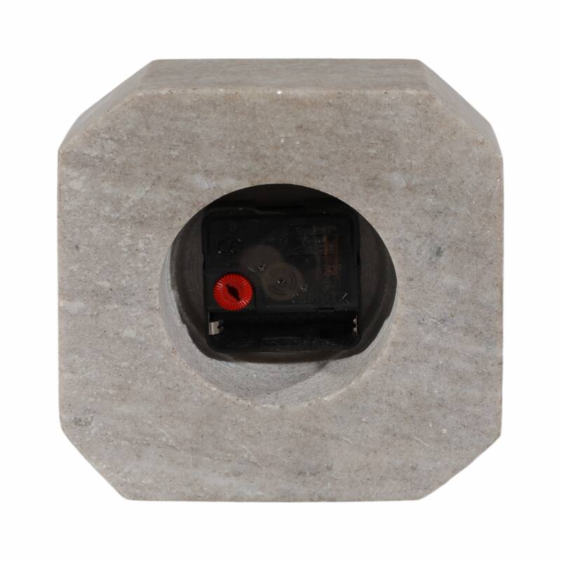 Modern Glam Marble & Stone Clock for Home Decor