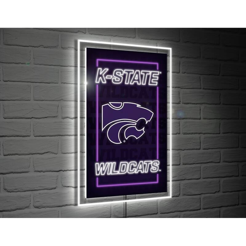 Kansas State University LED Lighted Sign - Silver