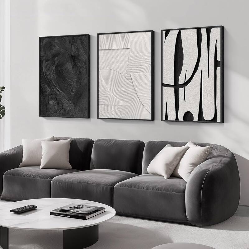 Minimalist Black White Abstract Pictures