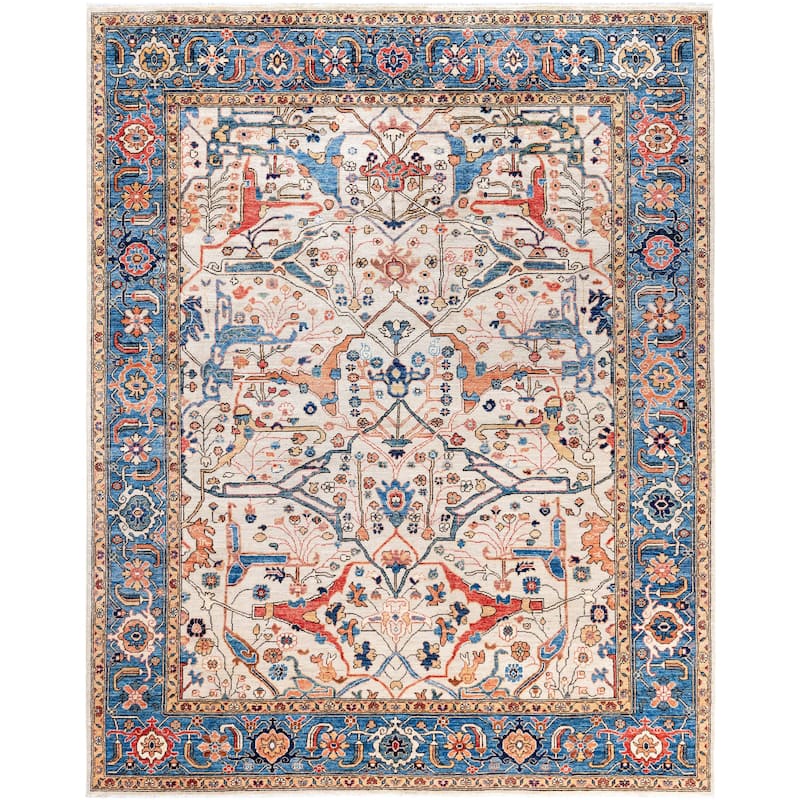 Serapi One-of-a-Kind Hand-Knotted Area Rug - Ivory - 7' 11" x 9' 10"