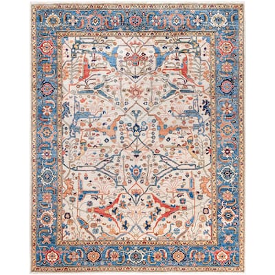 Serapi One-of-a-Kind Hand-Knotted Area Rug - Ivory - 7' 11" x 9' 10"