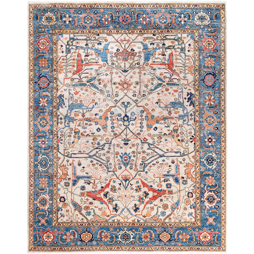 Serapi One-of-a-Kind Hand-Knotted Area Rug - Ivory - 7' 11" x 9' 10"