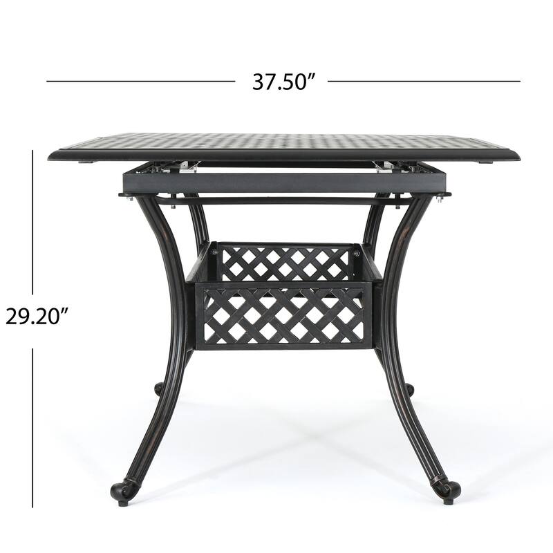 Abigal Outdoor Copper Cast Cast Aluminum Rustic Dining Collection by Christopher Knight Home