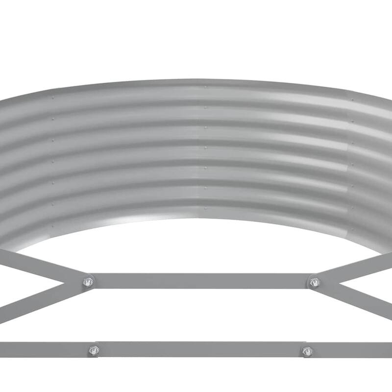 vidaXL Garden Raised Bed Powder-coated steel - 126.8 x 126.8 x 14.2 in