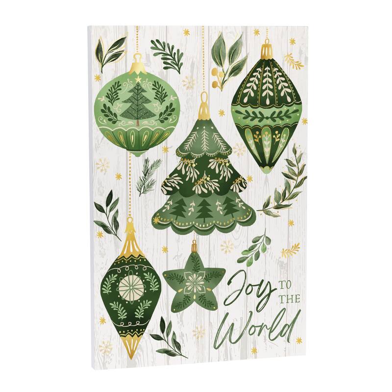 Shades of Green Wall Decor, 16"x24"