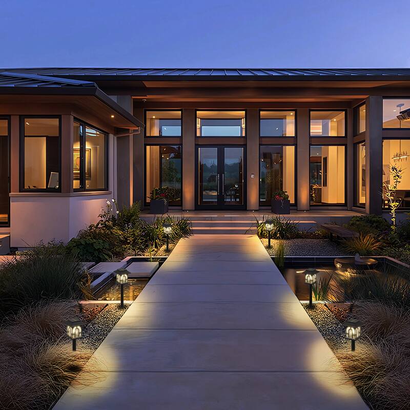 C Cattleya Black Solar LED Outdoor Path Lights