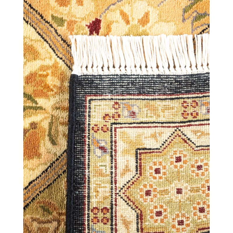 Overton Hand Knotted Wool Vintage Inspired Traditional Mogul Brown Area Rug - 3 x 5