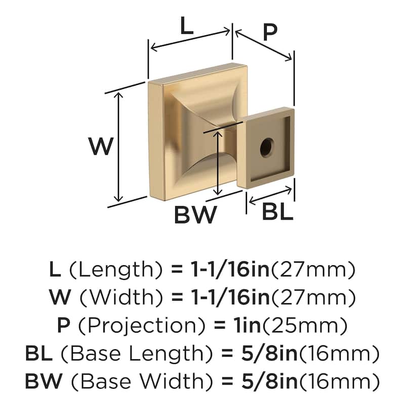 Amerock Pedestal Cabinet and Furniture Knob