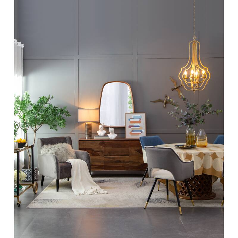 16x16x23.5" Gray and Silver Brushed Table Lamp (Lamp Shade Assembly Required)