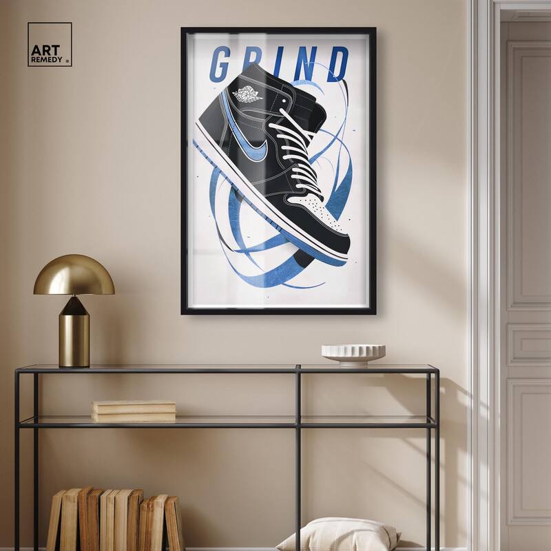 Blue Ribbon Sneaker Shadowbox by Art Remedy