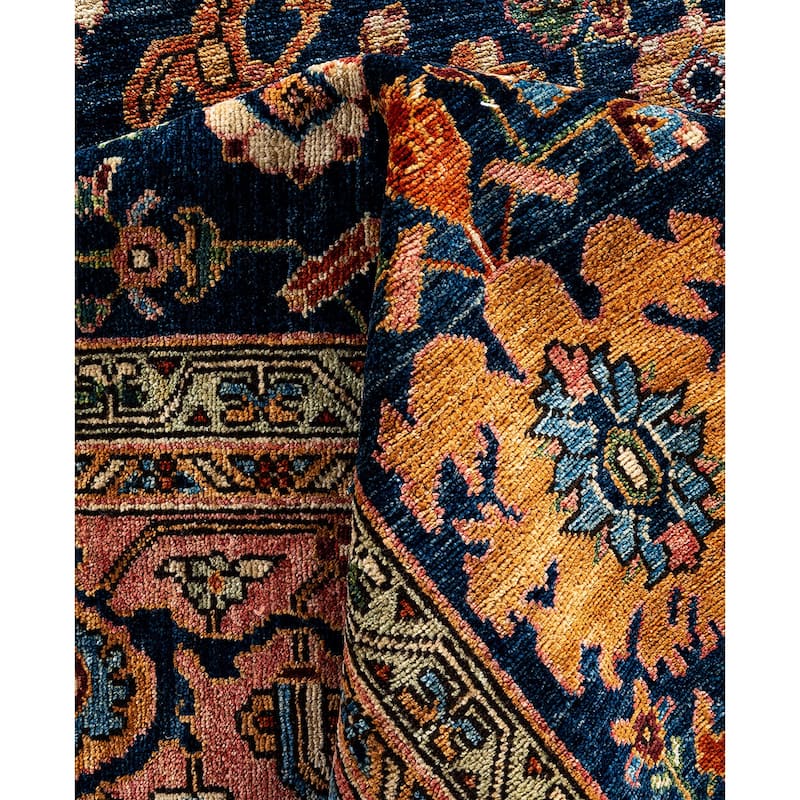 Serapi One-of-a-Kind Hand-Knotted Area Rug - Blue - 10' 0" x 13' 10"