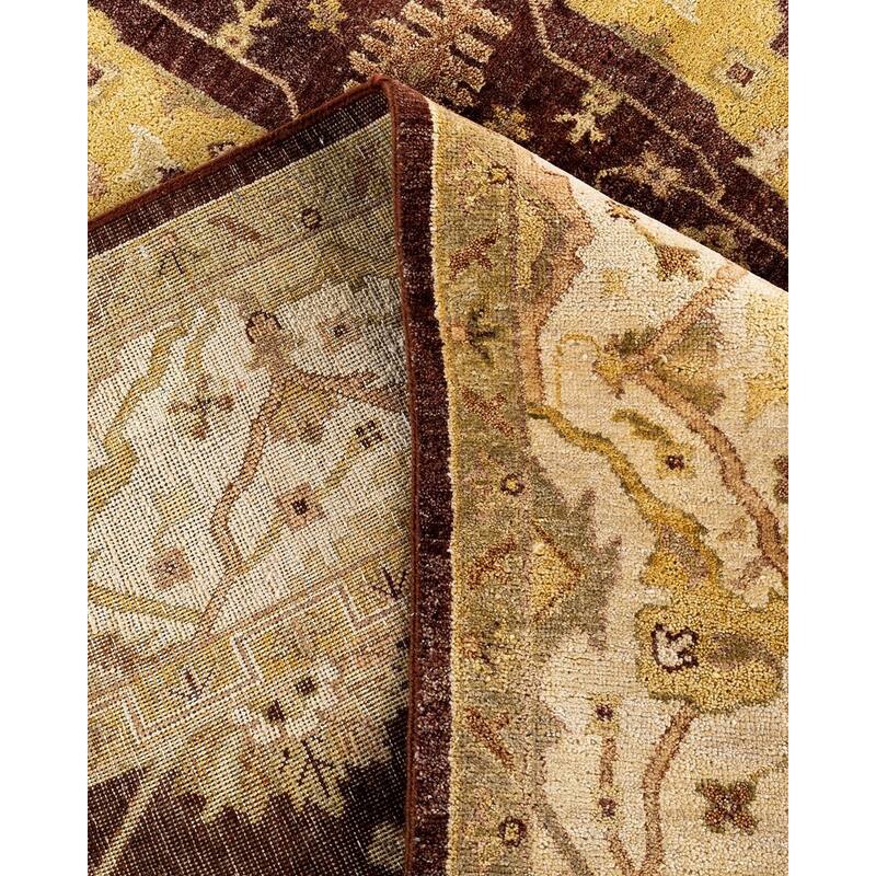 Oushak One-of-a-Kind Handmade Area Rug, Brown - 7' 8" x 10' 1"