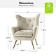 preview thumbnail 25 of 108, Eusebio Tufted Velvet Accent Chair with Wingback, Arms, and Metal Gold Legs for Living Room or Bedroom by HULALA HOME
