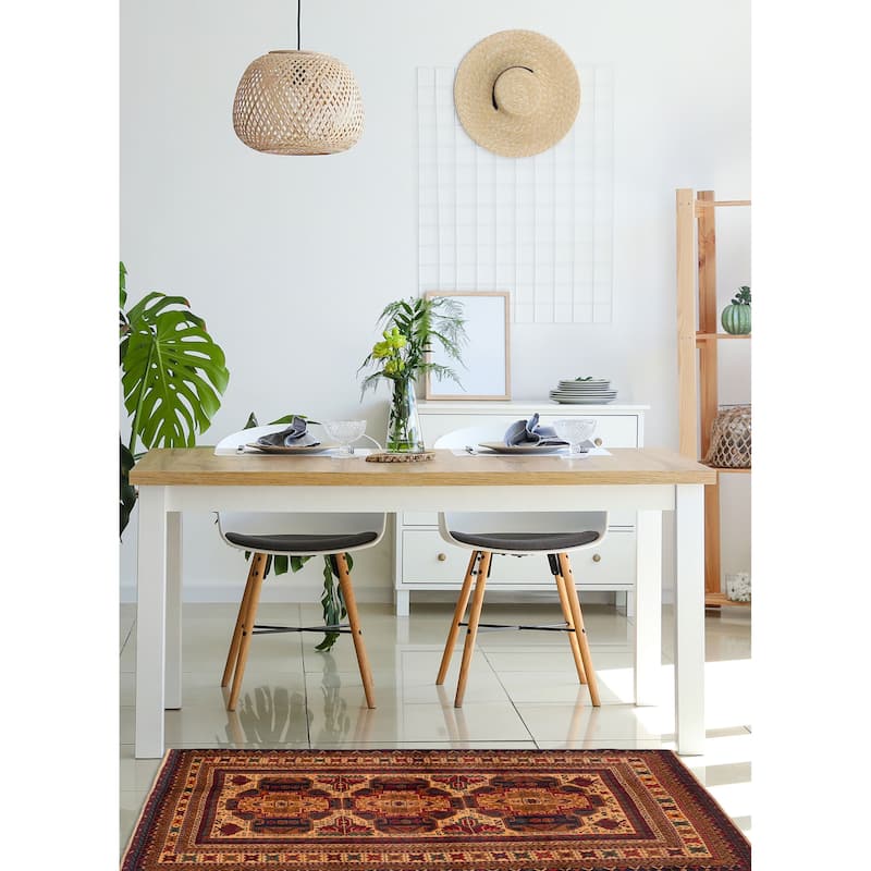 ECARPETGALLERY Hand-knotted Teimani Beige Wool Rug - 3'10 x 6'3