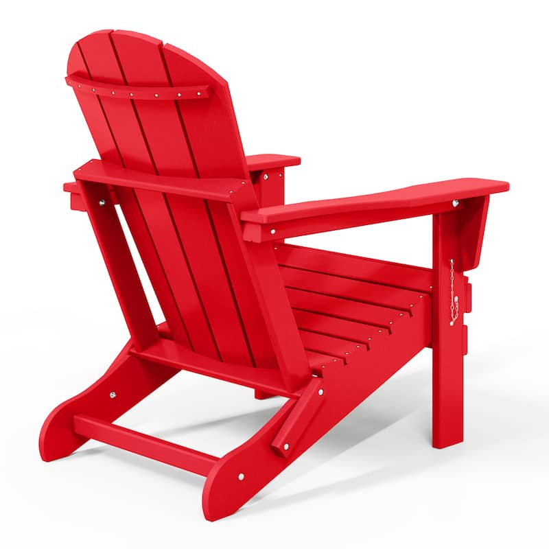 Polytrends Laguna Weather Resistant Outdoor Patio Folding Adirondack Chairs (Set of 2)