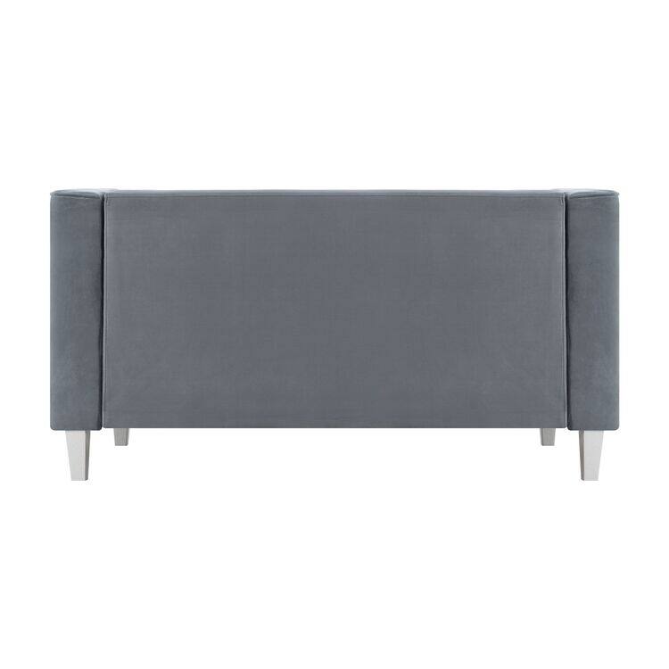 Adelaide Mid Century Modern Loveseat - Tufted Cushion Chair with Solid Wooden Legs for Living Room