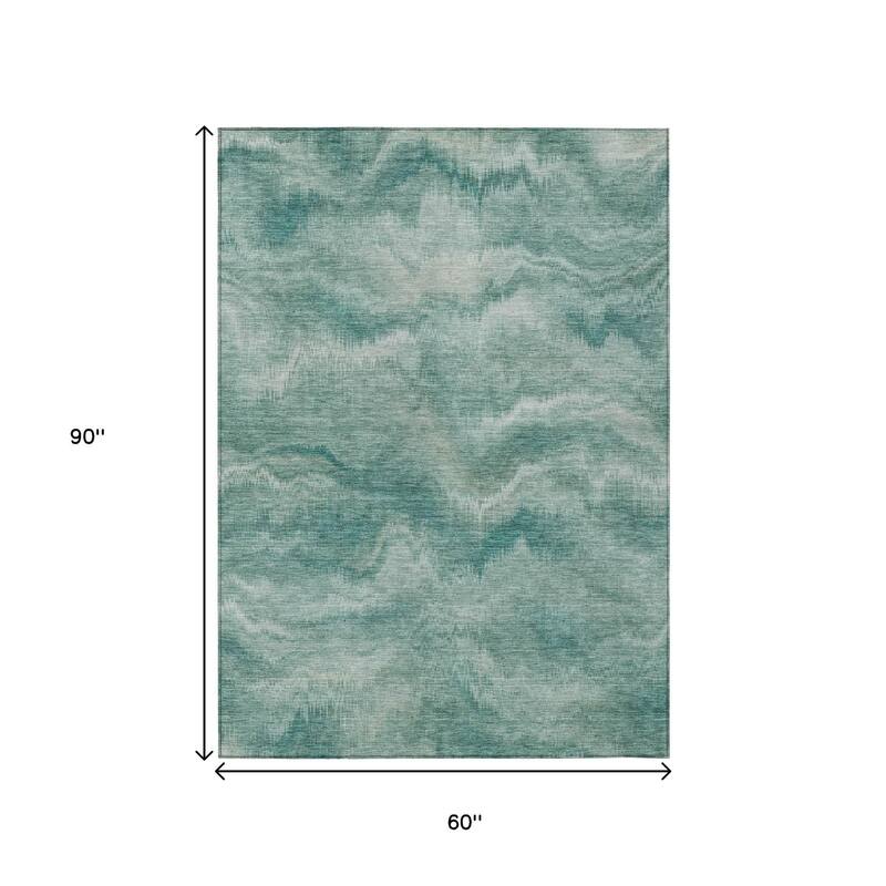 HomeRoots Abstract Transitional Rectangle Outdoor Rug