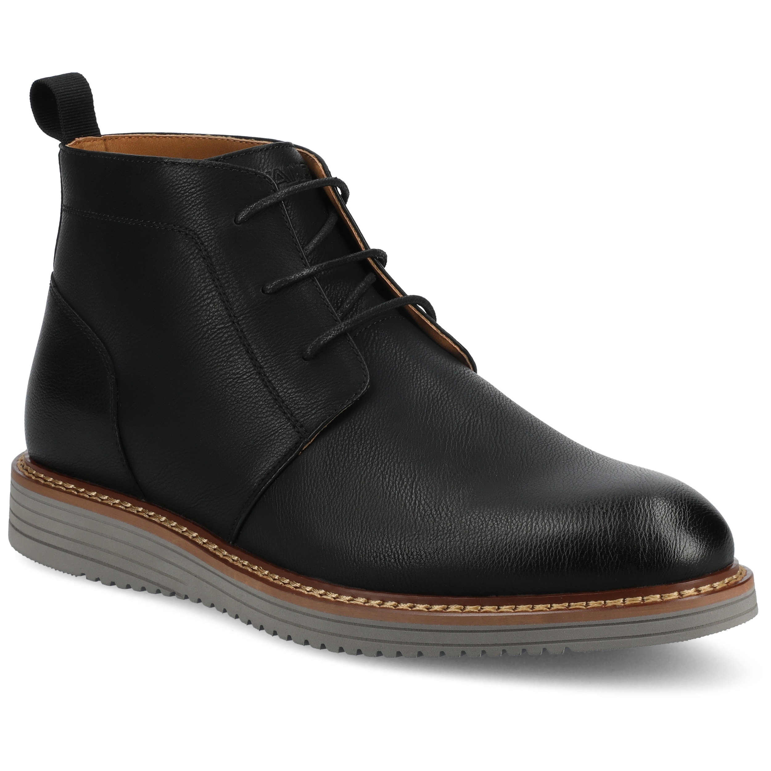 Vance Co. Franco Wide Width Plain Toe Chukka Boot Size 8.5 WD Black Franco Plain Toe Chukka Boot | Vance Footwear main image 2