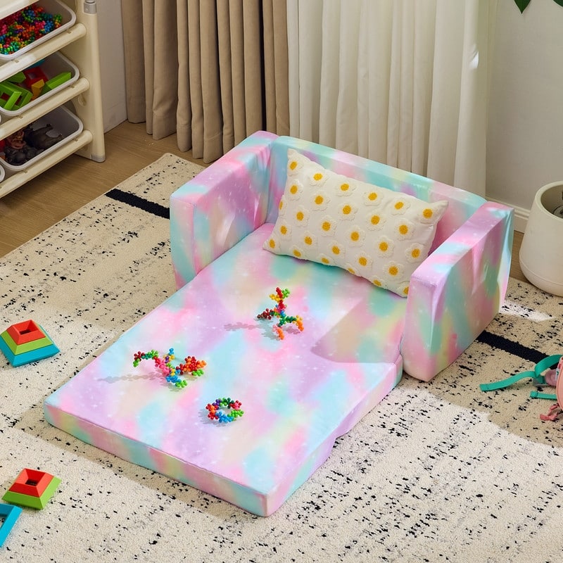 1-Piece Full Sponge Kids Double Folding Sofa Bed Kids Sofa