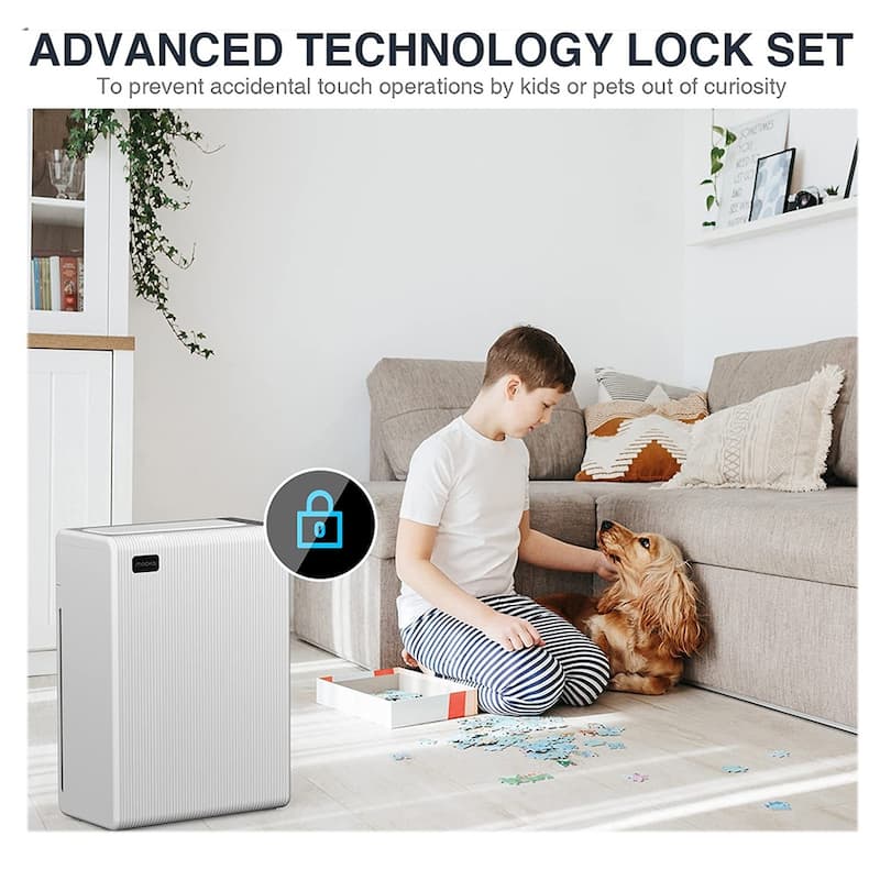 Air Purifiers for Large Room,100 Ozone Free Quiet Air Cleaner,White