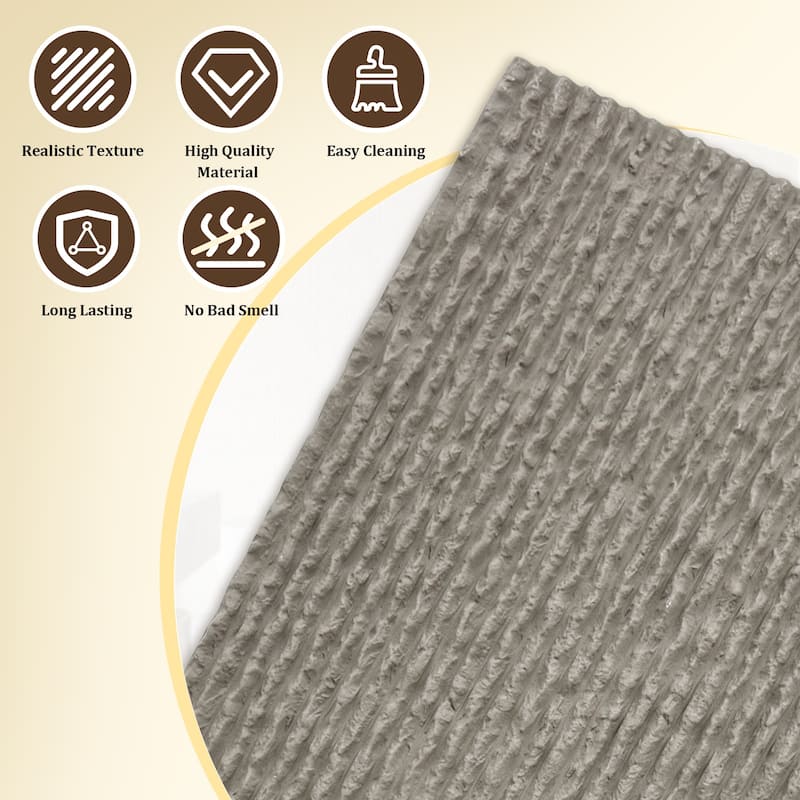 4Pcs 48"x24" 3D Faux Stone Wall Panels Imitation Decorative Wall Tiles for Interior Wall Decor