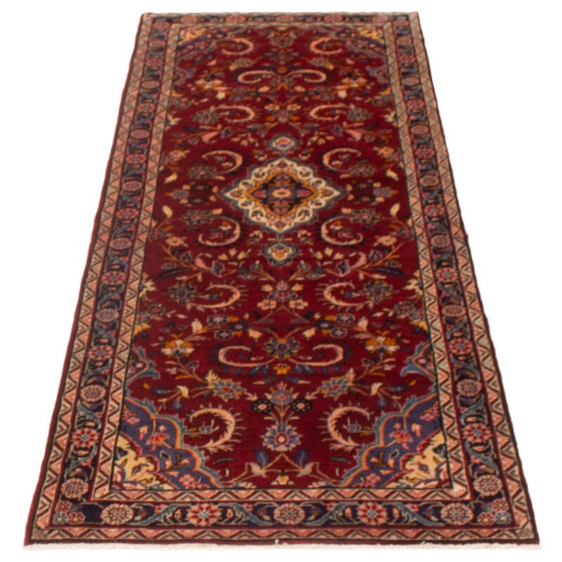 ECARPETGALLERY Hand-knotted Anatolian Vintage Red Wool Rug - 3'11 x 10'7