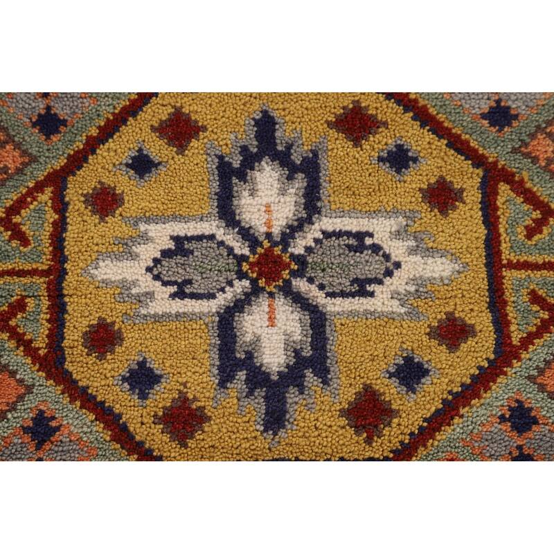 Geometric Kazak Oriental Area Rug Handmade Wool Carpet - 8'0" x 10'1"