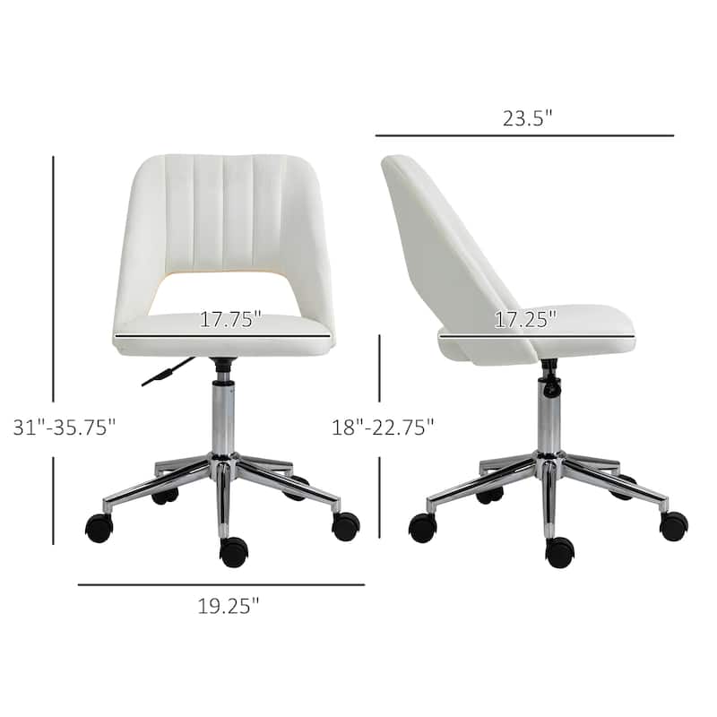 Velvet Swivel Office Chair with Adjustable Height and Wheels for Home Office Living Room and Bedroom