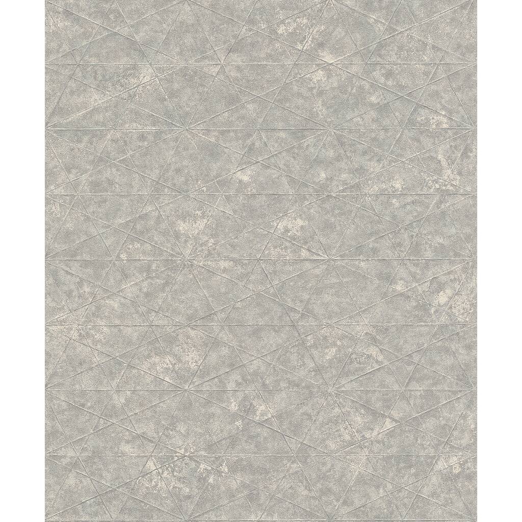 Advantage Seth Light Grey Triangle Wallpaper - 20.9 x 396 x 0.025