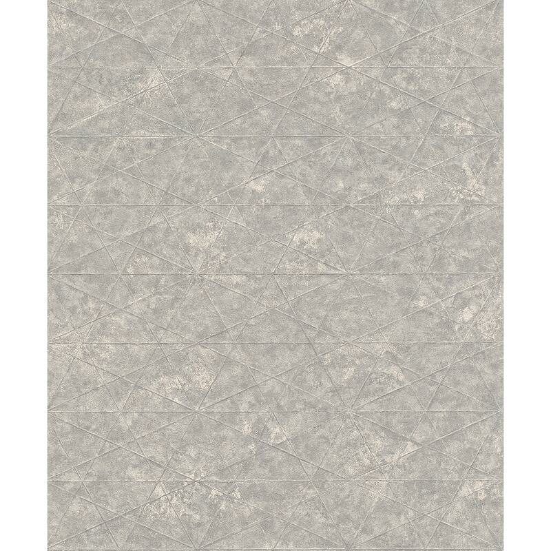 Advantage Seth Light Grey Triangle Wallpaper - 20.9 x 396 x 0.025