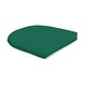 preview thumbnail 19 of 20, Sunbrella Solid Color 19.5-inch Curved Outdoor Seat Pad Canvas Forest Green