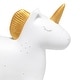 preview thumbnail 3 of 8, 9.01" Whimsical Ceramic Glowing Unicorn Light, for Home Décor, Nightstand, End Table, Entryway, Bookshelf, Kid's Room, White
