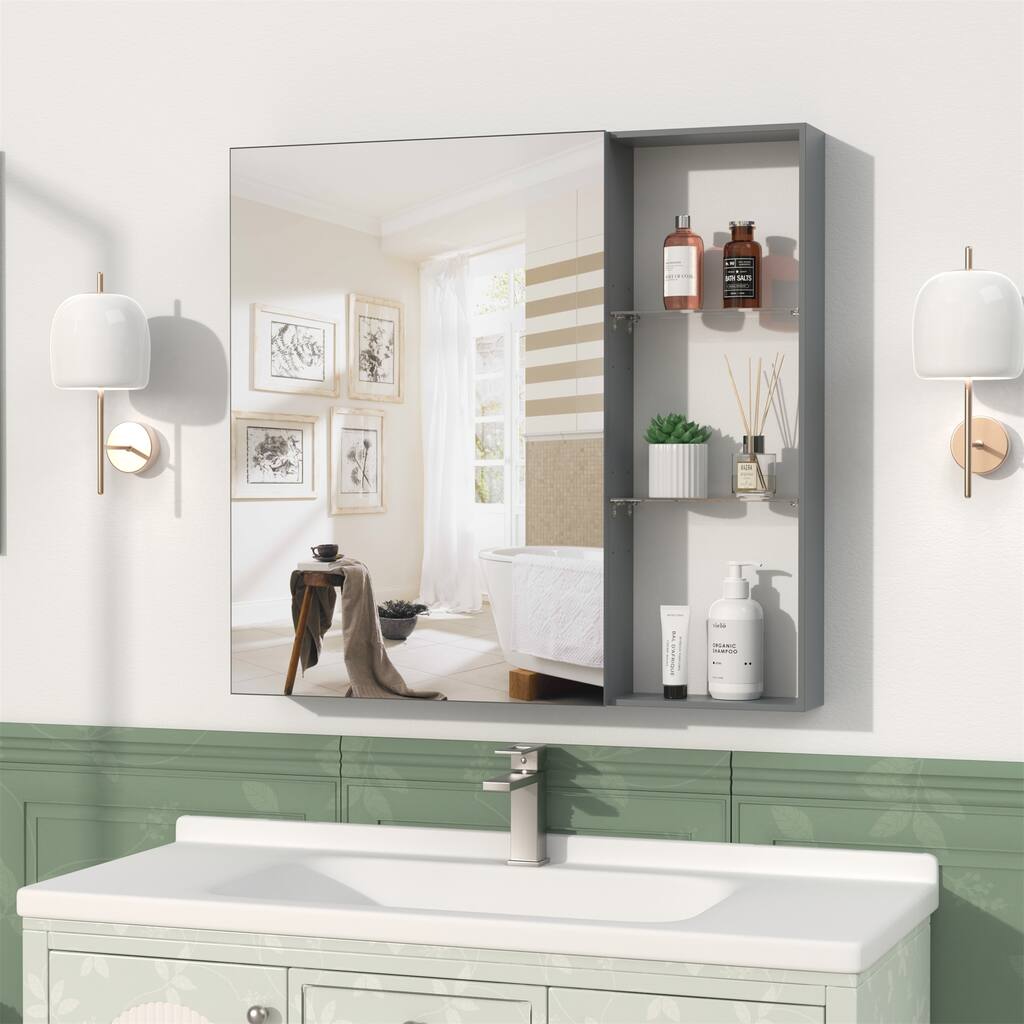 30"x 28" Medicine Cabinet with Mirror