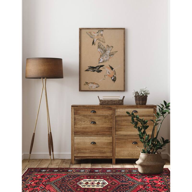 ECARPETGALLERY Hand-knotted Andelz Red Wool Rug - 3'11 x 6'3