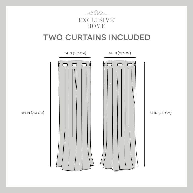 ATI Home Finesse Branch Print Grommet Top Curtain Panel Pair