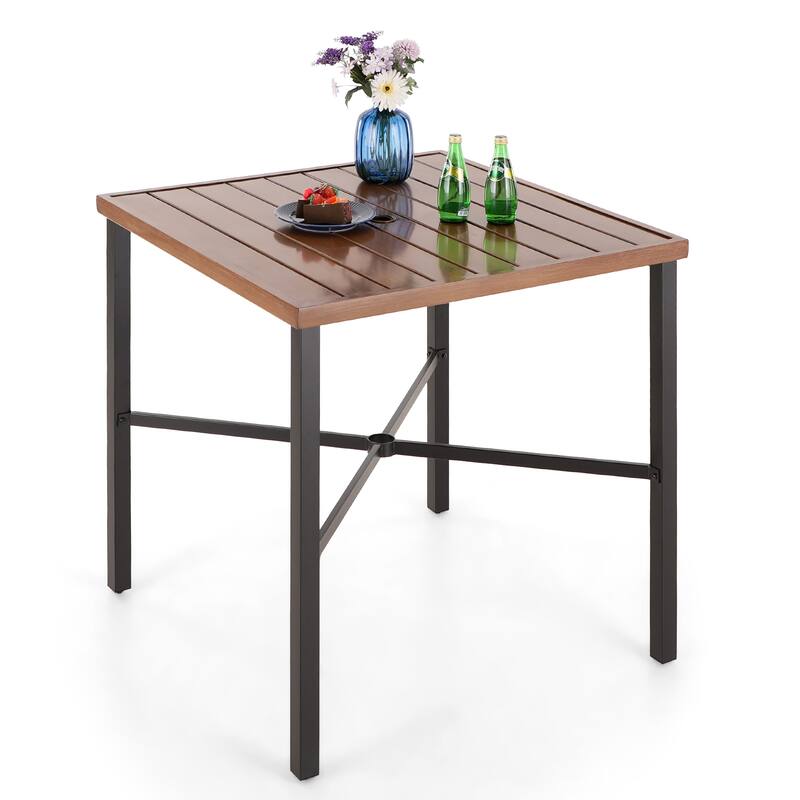 36-inch Metal Bar Table with 1.59-inch Umbrella Hole Bar Table