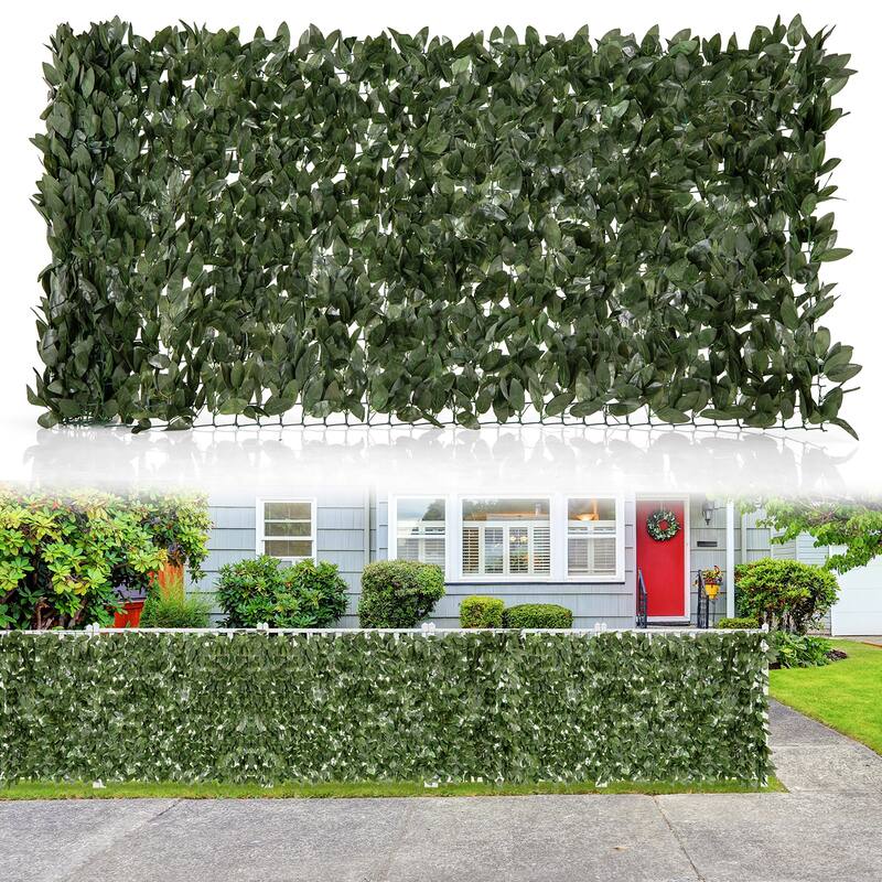 Gymax 120'' x 40'' Artificial Ivy Privacy Fence Faux Ivy Vines