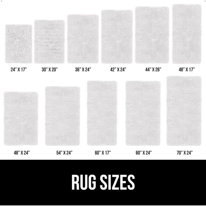 Thick Soft Absorbent Chenille, Rubber Backing