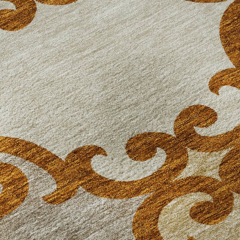 Premium Washable Super Soft Ornate Scroll Mayfield Rug
