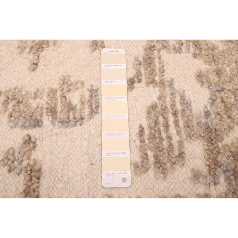 ECARPETGALLERY Hand-knotted Looma Cream, Taupe Wool Rug - 8'3 x 9'7