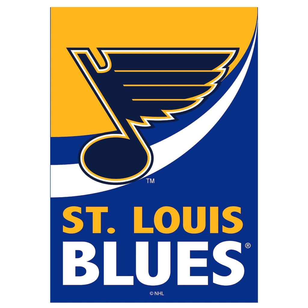 St. Louis Blues Burlap Flag House Size