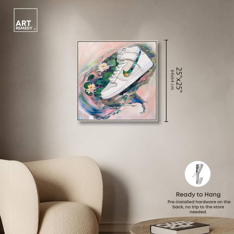 Lilypads Sneaker Splash Canvas by Art Remedy
