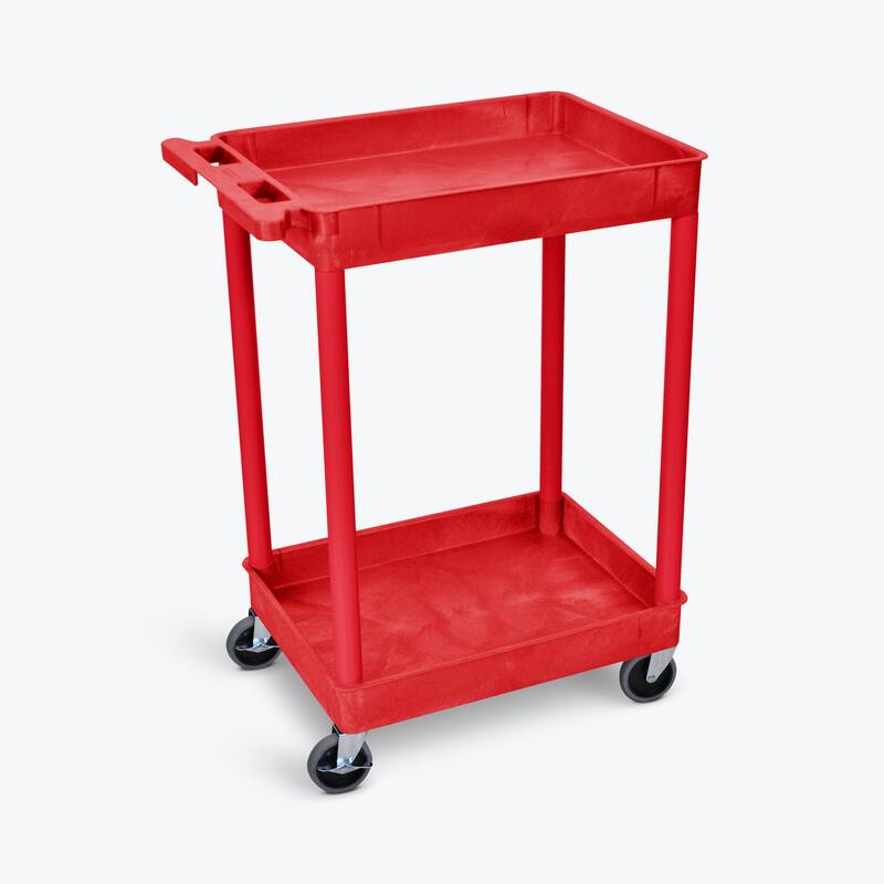 Luxor Red 3 Tub Utility Cart