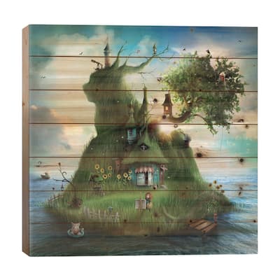 Sommaren Print On Wood by Alexander Jansson - Multi-Color