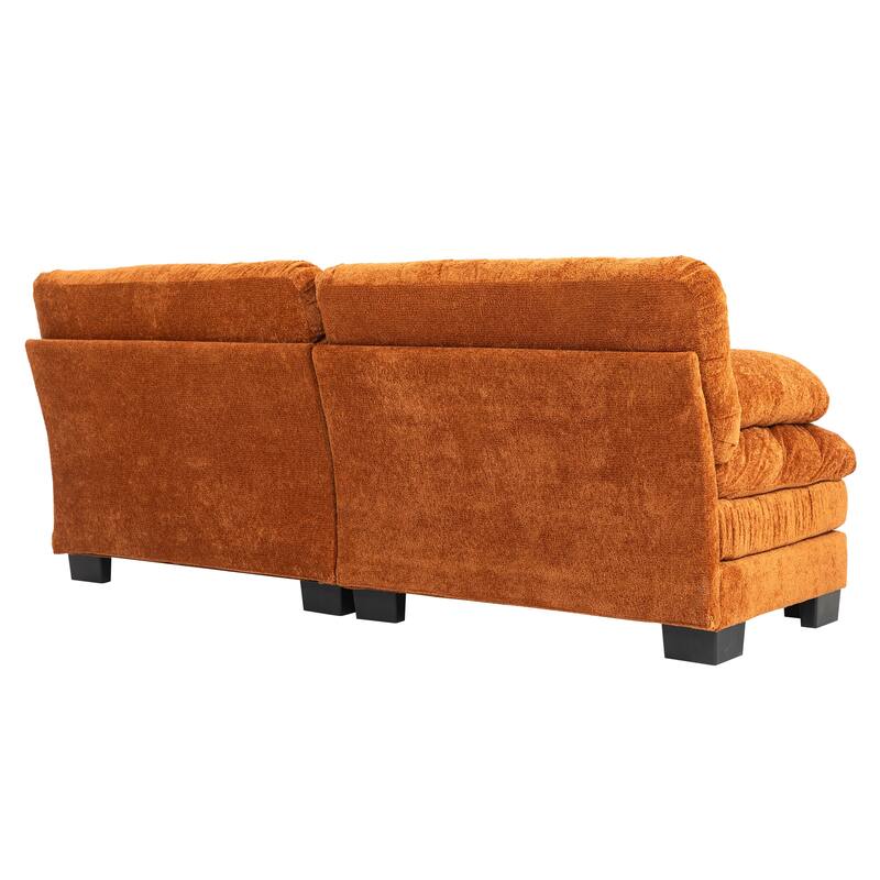 84" Upholstered 3-Seater Sofa with Memory Foam & Comfort Pillows