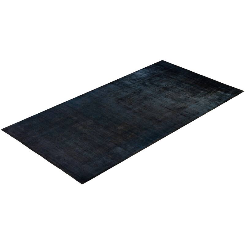 Overton Hand Knotted Wool Vintage Inspired Modern Contemporary Overdyed Brown Area Rug - 8' 1" x 16' 3"